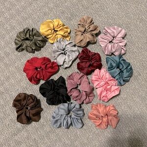 bundle of 14 silk scrunchies